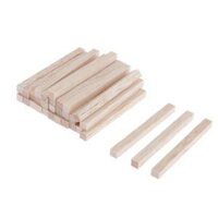 BolehDeals 30 Cây Gậy Vuông Bằng Gỗ Balsa Không Sơn Mô Hình Nhà Búp Bê Mini Thủ Công