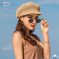 Bolsa Beret, Mũ Họa Sĩ Dệt Kim Hợp Thời Trang, Bán Chạy Mỏng Chắc Chắn Chống Nắng Mũ Đi Biển Nữ