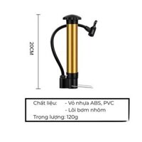 Bơm bóng mini cầm tay cao cấp (Tặng kim bơm) – Hiệu suất vượt trội cho bóng đá, bóng rổ xe đạp