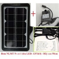 Bơm chìm hồ cá 12v DC 1.5-4w Kèm Pin Năng Lượng Mặt Trời 3.5W