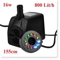 Bơm chìm hồ cá 15w + cụm 12 đèn LED