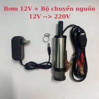Bơm Chìm Mini 12V, 24V, Bơm Dầu, Bơm Nước, Đường Kính 3,8Cm