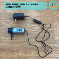 Bơm chìm mini 36W sử dụng cho bể cá thủy canh, bàn cắt mòi, kèm nguồn 12V 3A - Sỉ dụng cụ Kim Khí