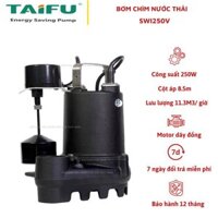 Bơm chìm nước thải phao cọc 250W (0.3HP), Thân gang sơn tĩnh điện TAIFU SWI250V - Bảo hành 1 năm