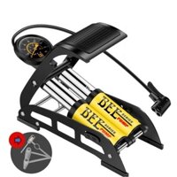 Bơm Đạp Chân 2 Ống Đa Năng - Bơm Hơi Đạp Chân Mini Xe Đạp, Xe Máy, Xe Ô Tô, Xe Hơi Đa Năng Dễ Dàng Xếp Gọn Thân Hợp Kim