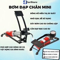 Bơm đạp chân cao cấp cho ô tô - xe máy | Bơm hơi đạp chân mini 1 ống bơm ô tô xe máy - Gấp gọn tiện lợi dễ mang theo