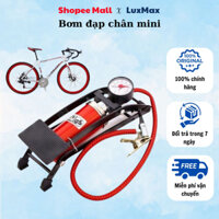Bơm Đạp Chân Mini LUXMAX Nhỏ Gọn Đa Năng Xe Đạp, Xe Máy, Ô Tô, Bóng An Toàn Tiện Lợi (Chính Hãng)