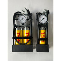 Bơm đạp chân ô tô, xe máy, xe đạp USA Standard T-Man hai ống siêu khoẻ thế hệ mới (BH 24 tháng + Tặng 3 đầu bơm đa năng)