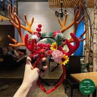Bờm giáng sinh - Cài tóc băng đô noel Sừng Tuần lộc đáng yêu làm quà tặng, trang trí nhiều mẫu mới nhất BNE02