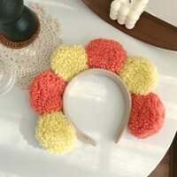Bờm Hoa, Băng Đô Rửa Mặt Hoa Cài Tóc Hàn Quốc cute PT06 - Cam- vàng
