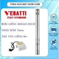 Bơm Hỏa Tiễn 3 ICNH VERATTI. Toàn thân inox 304 - Cánh bơm:Feet - Dây quấn động cơ: 100% lõi đồng chất lượng cao