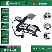 Bơm hơi đạp chân 2 ống W3245 WYNN’S 2 ống bơm khung kim loại, dùng để bơm các loại lốp xe dễ dàng -SG