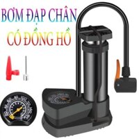 Bơm Hơi Đạp Chân Mini Đa Năng Có Đồng Hồ Đo Áp Suất, Nhỏ Gọn, Bơm Xe Máy, Xe Đạp, Lốp Ô Tô, Tiện Lợi