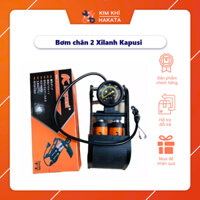 Bơm Hơi,Bơm Đạp Chân 2 Xilanh Kapusi Bền Đẹp Tiện Lợi Cho Xe Đạp, Xe Máy, Ô Tô