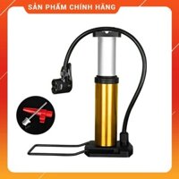 Bơm hợp kim nhôm loại đạp chân dùng cho xe đạp, xe máy, ô tô, tặng kèm kim bơm banh và bơm thú hơi