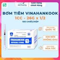 Bơm Kim Tiêm 1cc, Ống Bơm Tiêm 1ml VINAHANCOOK xilanh 1ml sử dụng 01 lần Hộp 100 cái