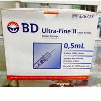 (Bơm) Kim tiêm tiểu đường BD 0,5 Ml hộp 100 chiếc