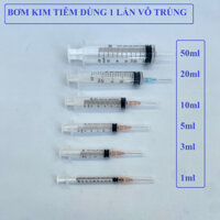 Bơm Kim Tiêm Y Tế, Hộp 100 Bơm Tiêm 1ml, 3ml, 5ml, 10ml, 20ml, 50ml Hộp 100 cái