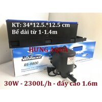 Bơm lọc máng bể cá - máy bơm lọc hồ cá RS-9800 vừa lọc, bơm, thổi oxy cho bể từ 0.8-1.5m (chính hãng)