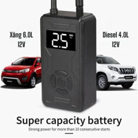 Bơm lốp cho xe ô tô 12V màn hình Led 150PSI kiêm pin sạc dự phòng Kích nổ bình ắc quy xe Ô tô
