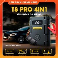 Bơm Lốp Kiêm Kích Bình 4in1 Steelmate T8 PRO - Bơm Lốp Ô Tô , Bơm Xe Mini T8 PRO Pin Khỏe 8800 mAh