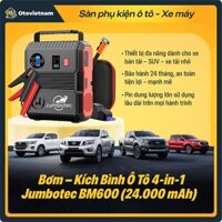 Bơm Lốp Kiêm Kích Bình Ô Tô Jumbotec BM600 24.000mAh - Cho Xe Bán Tải, SUV Lớn