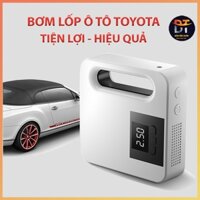 Bơm lốp ô tô TOYOTA mini cầm tay 12v màn hình điện tử tự ngắt đang năng sử dụng phù hợp cho bơm xe hơi, xe máy tiện lợi