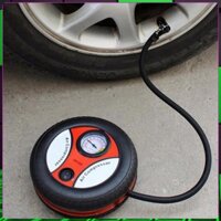 Bơm lốp tròn mini điện 12V đa năng - máy bơm xe ô tô mini, tiện lợi
