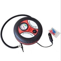Bơm Lốp Tròn Mini Điện 12V Đa Năng - Máy Bơm Xe Ô Tô