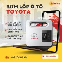 Bơm lốp xe ô tô Toyota (Trắng) Tự Ngắt Cao Cấp - Hàng sản xuất ủy quyền chính hãng - Bảo Hành 12 Tháng Đổi Mới