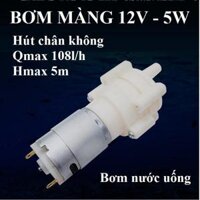 Bơm màng 12v Động cơ 555 - 10 lít khí  phút - Loại to 5w