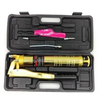 Bơm mỡ 2 ty 2 xy lanh piston 900CC dùng mỡ con sâu. mỡ hộp, mỡ tuýp, mỡ đóng chai (Hộp nhựa)