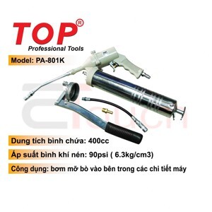 Bơm mỡ bằng hơi Top PA-801K - 400cc