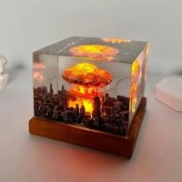 Bom nổ hạt nhân Đèn đám mây nấm Đèn không cháy cho sân khách Trang trí phòng khách Đèn ngủ 3D có thể sạc lại