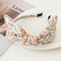 Bờm nơ to hóa nhí xinh xắn , dễ thương BN121 và những mẫu khác - BN121 nền kem hoa cam