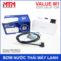 Bơm nước thải máy lạnh 220V 3W 12M 24L Value M1