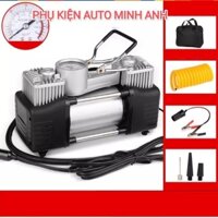 Bơm ô tô 2 pistong Xilanh, lõi đồng tiện dụng cầm tay, máy bơm xe hơi 12V,áp suất lốp,lực mạnh, bảo hành 12 tháng.