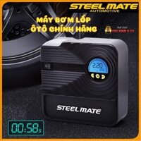 Bơm Ô Tô Mini Đồng Hồ Điện Tử Tự Động Ngắt Steelmate Bơm Siêu Nhanh