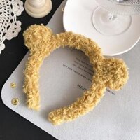 Bờm tai gấu, Băng Đô Rửa Mặt Hoa Cài Tóc Hàn Quốc cute PT07 - Cam