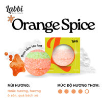 Bom tắm tạo bọt ORANGE SPICE [Labbi] Bubble Bath bomb/ Viên tạo bọt bồn tắm