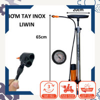 Bơm Tay Inox Có Đồng Hồ, Bơm Tay Inox Liwin Bơm Xe Đạp, Xe Máy, Bong Bóng, Bơm Xe Đạp Xe Máy Thiết Kế Rất Tiện Lợi