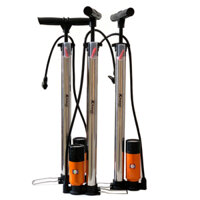 Bơm tay xe đạp, xe máy, ô tô Kapusi có đồng hồ bơm nhanh,nhẹ tay, thân thép không gỉ 160PSI