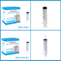 Bơm Tiêm 50ML Tiệt Trùng Dùng Một Lần TANAPHAR - Bơm Tiêm Nhựa Cho Ăn 50ML (Không Kèm Kim) Đốc To Lắp Vừa Dây Cho Ăn