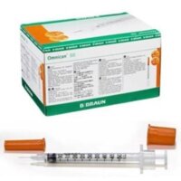 Bơm tiêm Insulin Braun 40IU / 100Iu cam/ đỏ tiểu đường
