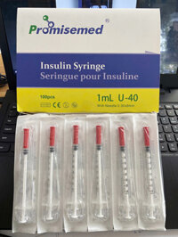 Bơm tiêm Insulin Promisemed 1ml U-40 (đỏ)