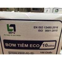 Bơm tiêm Mpv 10ml, hộp 100 cái