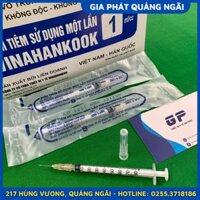 BƠM TIÊM NHỰA 1ML VINAHANKOOK SỬ DỤNG MỘT LẦN VÔ TRÙNG XI LANH 1ML 26G XILANH - Combo 50 cái