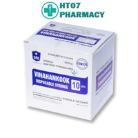 Bơm tiêm sử dụng một lần Vinahankook 10cc, 23G x 1'' (hộp 100 cây kim)