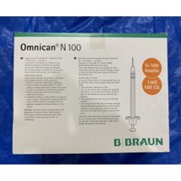 Bơm tiêm tiểu đường B/Braun Omnican N100 (U-100 Insulin, 1ml/100 I.U.) Loại không bẻ đầu