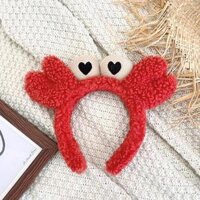 Bờm tóc Cua, Băng Đô Rửa Mặt con cua cute nhiều màu PT05 - Đỏ